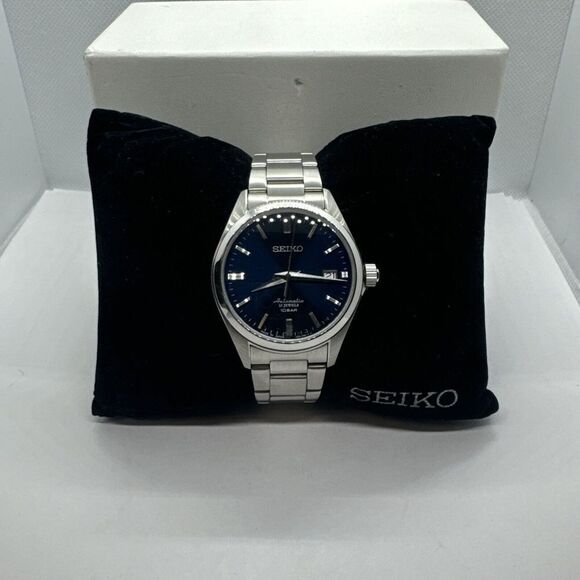 Seiko SZSB013 Men's Silver Stainless Steel Analog Dial Automatic Watch JNA97 - Picture 1 of 12